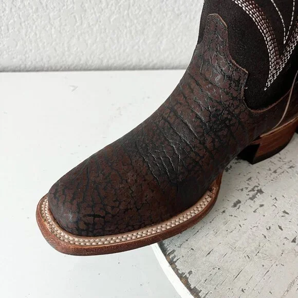 Lane SARATOGA Square Toe Cowboy Boots Dark Brown Western Cowgirl Mid Calf 6 - Picture 8 of 13